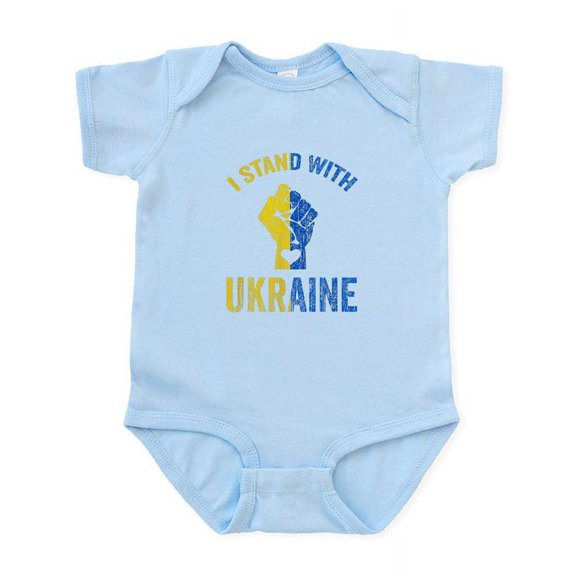 CafePress - Support Ukraine I Stand With Ukraine Ukr Body Suit - Baby Light Bodysuit, Size Newborn - 24 Months