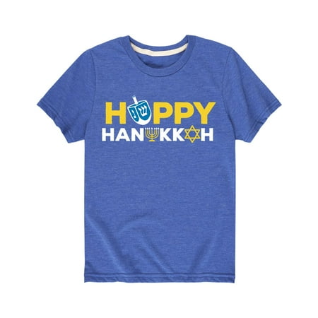 

Instant Message - Happy Hanukkah Icon Font - Toddler Short Sleeve Tee