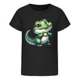thumbnail image 4 of YUEHUA Girls Graphic Tees Size 10 Girls Summer Short Sleeve T Shirt Cute Animal Print Casual Loose Fit Tee for Kids Comfortable Daily Wear Top for Spring and Summer, Size 6-7 Years, 4 of 4