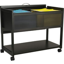 Safco Mobile File with Locking Top in Black