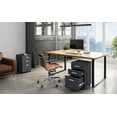 thumbnail image 2 of Modern Designs by Crafts and Comfort Lazio File Cabinet 3 Drawers with Lock - Great for Home and Office Use, Wheels and Fits Under Desks – Black Height 26 Inches, 2 of 6