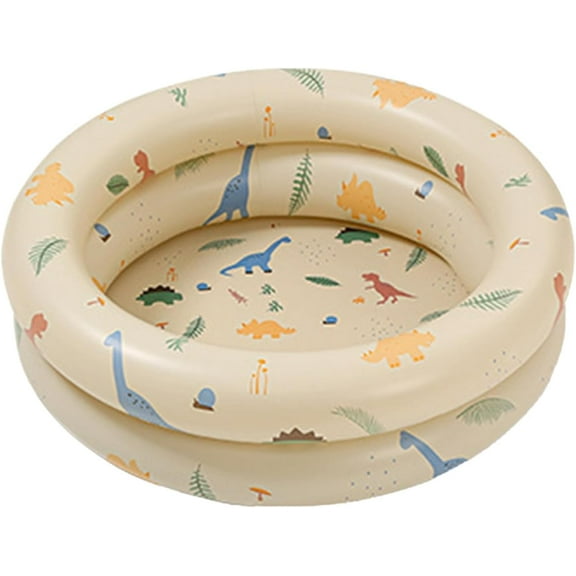 Baby Pool Inflatable Pool Kiddie Swimming Pool Baby Retro Blow Up Swimming Pool Family Cute Thickened Water Pool Toddler Pool Round Pit Ball Pool for Kids Baby Outside