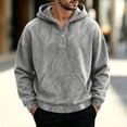 thumbnail image 2 of Frnrwgo Men's Hoodie Half Zip Loose Fit Warm Long Sleeve Hooded Casual Fall Winter Top, 2 of 6