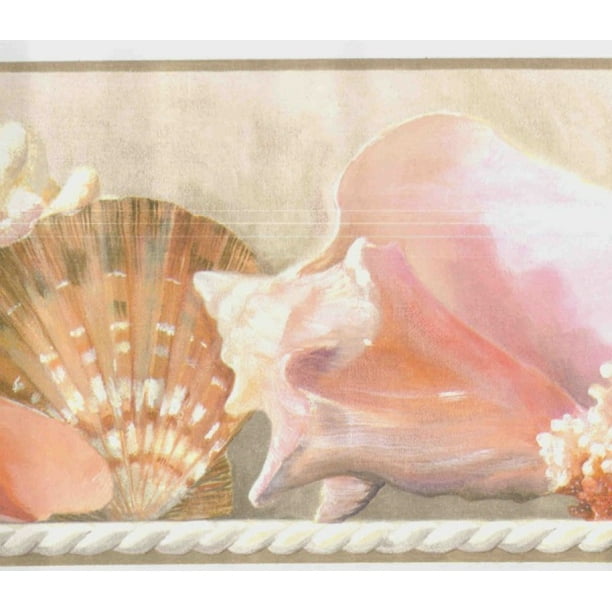 York Wallcoverings Sea Shells Wallpaper Border York Wallcoverings Sea Shells Wallpaper Border