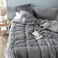 thumbnail image 3 of Coma Inducer Cuz I'm Cozy - ® Comforter Set - USA Lightweight Filled - Storm Cloud Gray Oversized Queen, 3 of 3