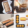 thumbnail image 3 of 3 piezas Molde Para Panque Pan De Caja Antiadherente Horno 29.5cm*12.8cm*6cm,Molde Rectangular Antiadherente para Pan,Moldes para Hornear Acero al Carbono Premium,para Postres,Pasteles,Panque, 3 of 5