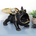 thumbnail image 4 of Estatua Perro Bulldog Snack Wallet Anillo Almacenamiento Resina Regalo Inauguración La Casa para Amigos Ygjytge, 4 of 9
