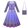 thumbnail image 2 of Vestido de princesa Wish Asha para niñas, Vestidos morados de manga larga, ropa para fiesta de cumpleaños y Carnaval, Disfraces de Halloween, 2 of 5