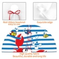 thumbnail image 4 of Lsque Red Funny Crab on Blue Stripe Print Christmas Tree Skirt, Tree Skirt with Ties or Velcro, Perfect for Holiday Decorations, Halloween, and New Year-30", 4 of 7