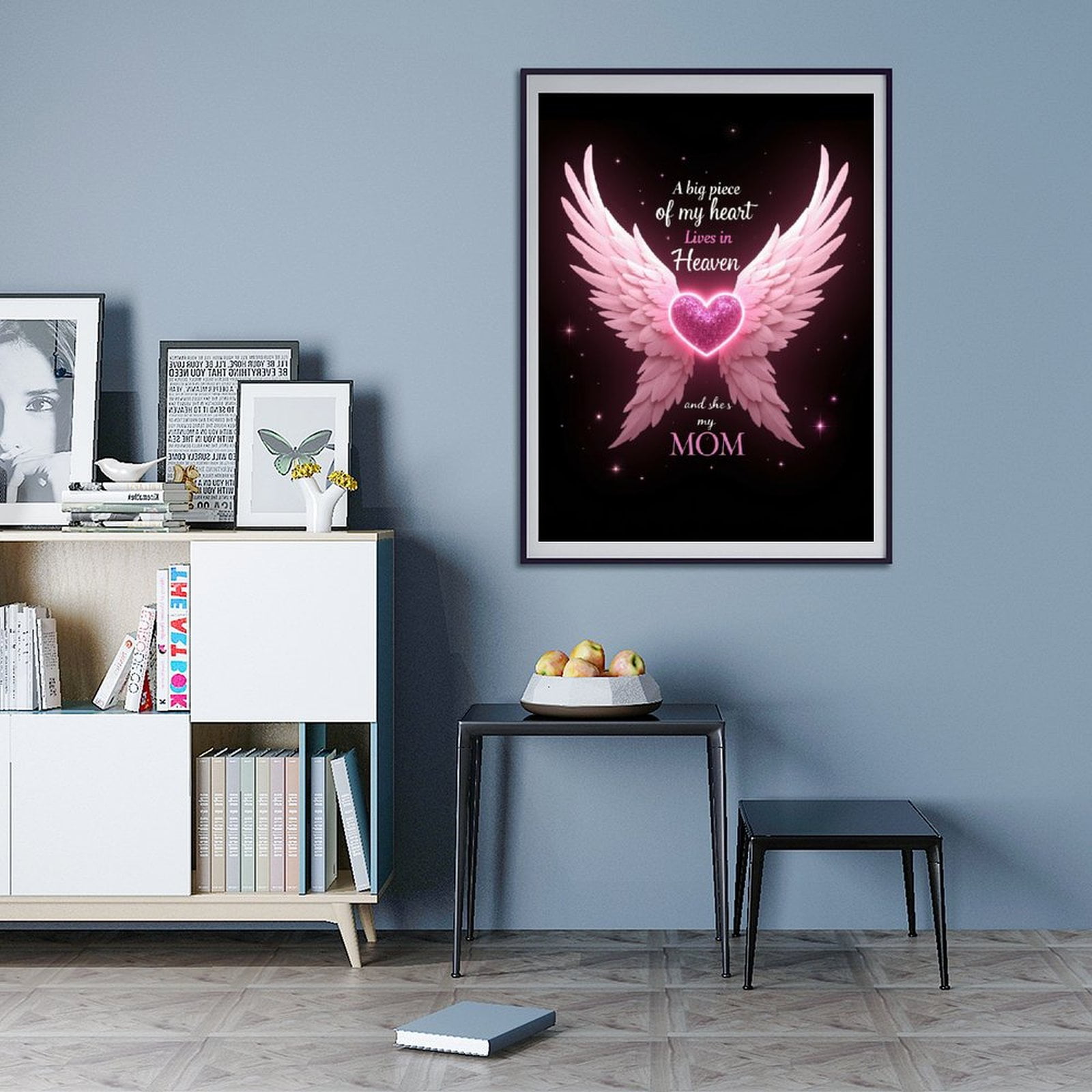 Diamond Art Kits for Adults - 5d Angel Wings Heart Tribute Decor Diamond Painting for Adults, Diamond Art for Adults Beginners, Diamond Painting Kits for Adults for Home Wall Decor