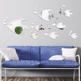 thumbnail image 4 of Toystoory 3D Mirror Stickers DIY Sea Fish Decor Individuality Art Home Furniture Stickers Self-adhesive Kitchen Pattern Waterproof 3Conjunto, 4 of 6
