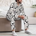 thumbnail image 7 of Lsque Cute Panda Pattern Long Sleeve Pajama Set for Men - Soft 2-Piece Sleepwear and Loungewear Set with Pockets, Comfy Nightwear-Small, 7 of 7