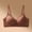 Brown, variant on Women' s Solid Color Lift-and-Shape Wirefree Bra Seamless, Breathable Everyday Lingerie with Gentle Support and Smooth Folding Design Size L