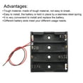 thumbnail image 4 of Uxcell Battery Holder Box 4 x AA, 4 Slots 2.5" Wire AA-Batteries Holder Box Container, 3Pcs, 4 of 6