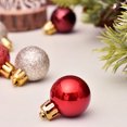 thumbnail image 3 of Inteprter 99 Uds. Adornos de bolas de árbol de Navidad 3cm adornos de bolas de plástico caja de regalo combinación accesorios de decoración Kits de decoración para fiestas rojo y plateado, 3 of 6