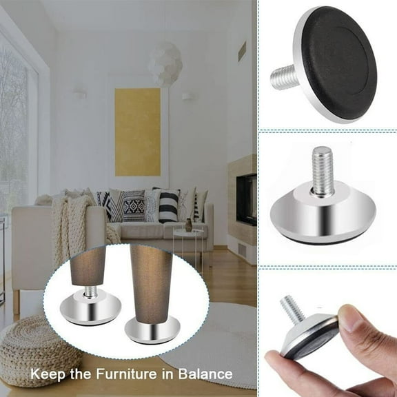 20Pcs Levelling Feet M8 Screws In Height Adjustable Furniture Table Cabinet Legs