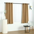 thumbnail image 6 of Efavormart Pack of 2 52"x64" Natural Faux Linen Curtains, Semi Sheer Curtain Panels with Chrome Grommet for Living Room Home Decor Window Privacy Linen Textured Drapes, 6 of 11