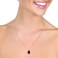 thumbnail image 3 of Galaxy Gold 14K Solid Rose Gold 20" Necklace with 5 Carat Natural Garnet, 14"-24" Sizes, January Birthstone, Symbol of Passion, 3 of 3