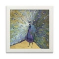 thumbnail image 2 of Gango Home Decor Contemporary Purple & Gold Peacock; One 12x12in Art Print in White Frame, 2 of 4