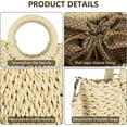 thumbnail image 6 of Straw Hobo Bags for Women Small Crossbody Bag Beach Purse Weave Shoulder Handbag Rattan, 6 of 12