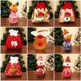 thumbnail image 2 of Drawstring Christmas Bags, 3D Design Fabric Christmas Bags for Christmas Party Supplies, Cute Candy Bag Convenient Non Woven Fabric Christmas Element 3D Gifts Bag for Festival, 2 of 8