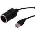 thumbnail image 6 of CoolStuff USB A Male to 12V Car Cigarette Lighter Socket Female Converter Cable 2-Pack, 6 of 7