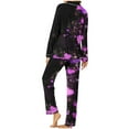 thumbnail image 5 of MIUOWANP Womens Big and Tall Pajama Sets Women's Valentine's Day Printed Pajama Set For Daily Home Wear With Pocket Purple S, 5 of 5