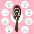 thumbnail image 4 of Ninabella Detangler Hair Brush for Women, Men & Kids – Wave Hairbrush for Straight, Curly & Wet Hair, No-Pull Styling – Brown, Recycled Material, 4 of 7