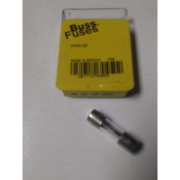 30 box of (5) 30 amp 1/4" x 7/8" glass fuses