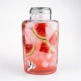 thumbnail image 3 of Mason Jar Dispensador de Bebidas Vintage de Vidrio con Tapa de 8 Litros 1 Pieza Transparente, 3 of 7