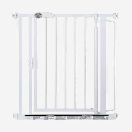 North States Auto-Close Wall Mounted Pet Gate, White, 29.5