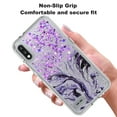 thumbnail image 4 of LG K22 Phone Case, LG K22+ Case, LG K32 Case, Rosebono Hybrid Bling Glitter Sparkle Epoxy Graphic Marble Colorful Silicone Skin Cover Armor Case for LG K22 (Purple), 4 of 6