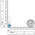 thumbnail image 6 of Gem Stone King 14K White Gold Swiss Blue Topaz Pendant Necklace for Women | 4.56 Cttw | Gemstone November Birthstone | Round 10MM | With 18 inch Chain, 6 of 6