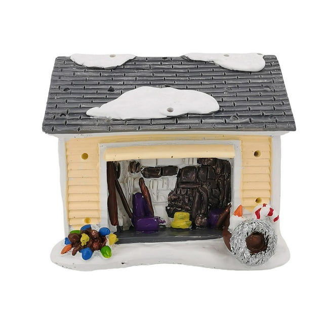 Adornos LED de Navidad Sunnimix Casa de Nieve Pintada a Mano 125x10x10cm