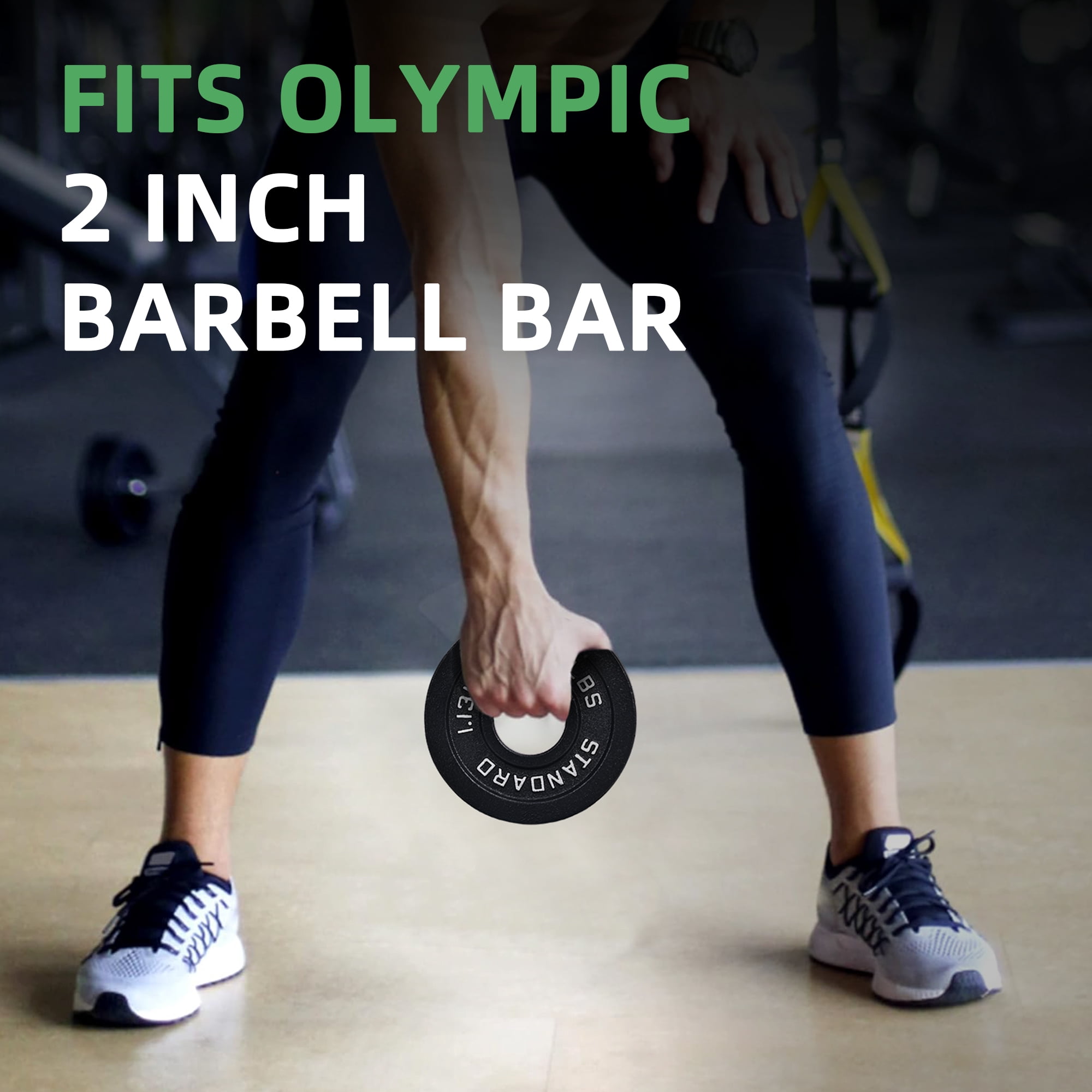 BalanceFrom Classic Cast Iron Weight Plates for Strength Training, 2-Inch, 2.5-Pound, Single