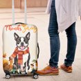 thumbnail image 4 of Happy Thanksgiving Boston Terrier with Turkey Pumpkins Autumn Vibes Travel Luggage Cover Gentleman Dog Lover Gifts Suitcase Dust Protective Decor - 12018, 4 of 5