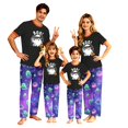 thumbnail image 6 of Halloween Family Matching Pajamas Sets, Short Sleeve Top and Shorts Set Matching Sleepwear, Spooky Pumpkin Casual Home Pjs Loungewear, Holiday Party Daily Relaxation Nightwear for Family, 6 of 7