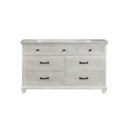 New Classic Furniture Silver Sands Wood 7-Drawer Dresser in Gray