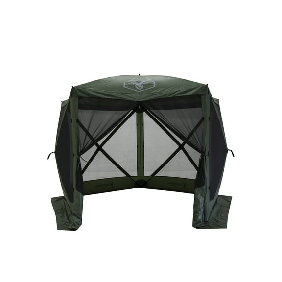 Gazelle Tents G5 Pop-Up Portable 5-Sided Hub Gazebo/Screen Tent, Alpine Green, GG501GR