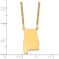 thumbnail image 3 of Ss/Gold Plated Sterling Silver/Gold-Plated Alabama State Necklace Made In United States xna706gp-al, 3 of 5