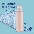 thumbnail image 4 of Brita Insulated Stainless Steel Filtering Water Bottle with Straw, BPA-Free Water bottle for Sports, Travel or Hiking, Great for gifting, Easy-carry loop, Leak-proof lid, 26 Oz,, 4 of 7