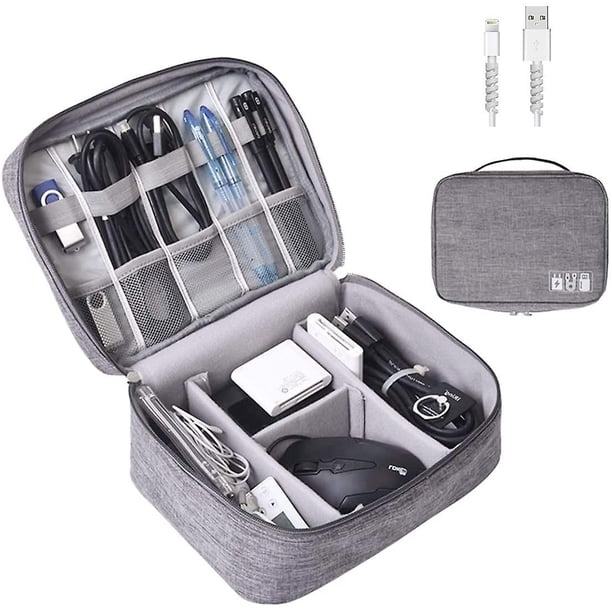 Bolsa de accesorios Estuche para cables Organizador de dispositivos electrónicos, organizadores de cables de viaje para llevar el banco de energía, la cámara y la tarjeta de memoria Envío adicion