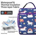 thumbnail image 2 of Magical Unicorn Reusable Lunch Bag for Men,Insulated Lunch Tote with Rainbow, Galaxy & Fantasy Design, Cute & Durable Small Lunch Box for Work or Picnic, 2 of 6