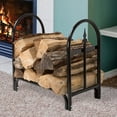 thumbnail image 4 of Pure Garden 50-127 Fireplace Log Rack with Finial Design, Black, 4 of 10