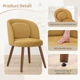 thumbnail image 2 of Dycanpo Upholstered Dining Chairs Set of 4, Wooden Dining Side Chairs with Curved Backrest & Individual Back Cushion, Meteor Chenille Fabric, Ginger Yellow, 2 of 6