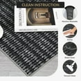 thumbnail image 2 of 8x10 Washable Modern Textured Stripe Rug Thin Non-Slip Low Pile Stain-Resistant Reinforced Edges Foldable Entryway Black, 2 of 8