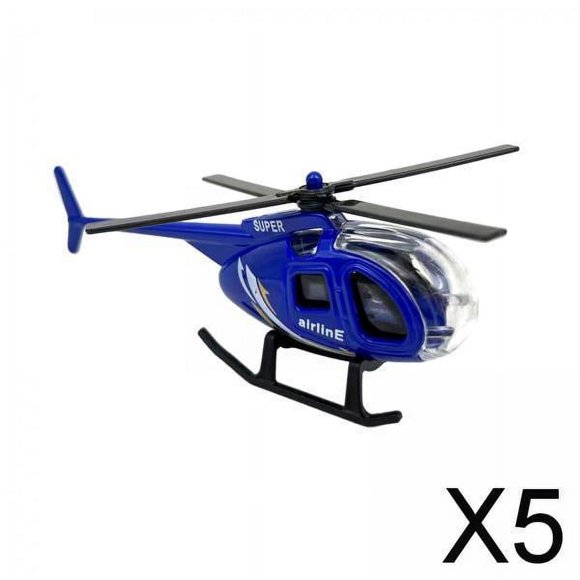 5x Helicóptero de Aleación Fundida a Escala 1/64, Avión de Colección para Niños Y Adultos, Pantalla de Escritorio, Regalo de Cumpleaños, Decoración de 5 piezas