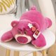 thumbnail image 2 of Almohada de oso de fresa con postura tumbada, juguete para regalo de peluche de dibujos animados Aojier, cojín para regalo, cojín para muñeca, 2 of 5