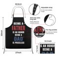 thumbnail image 7 of Being a Father Bib Apron with Pocket Chef Aprons Waterproof Bib Apron for Women Men Chef Cooking Aprons for Kitchen Cool BBQ Grilling, 7 of 7