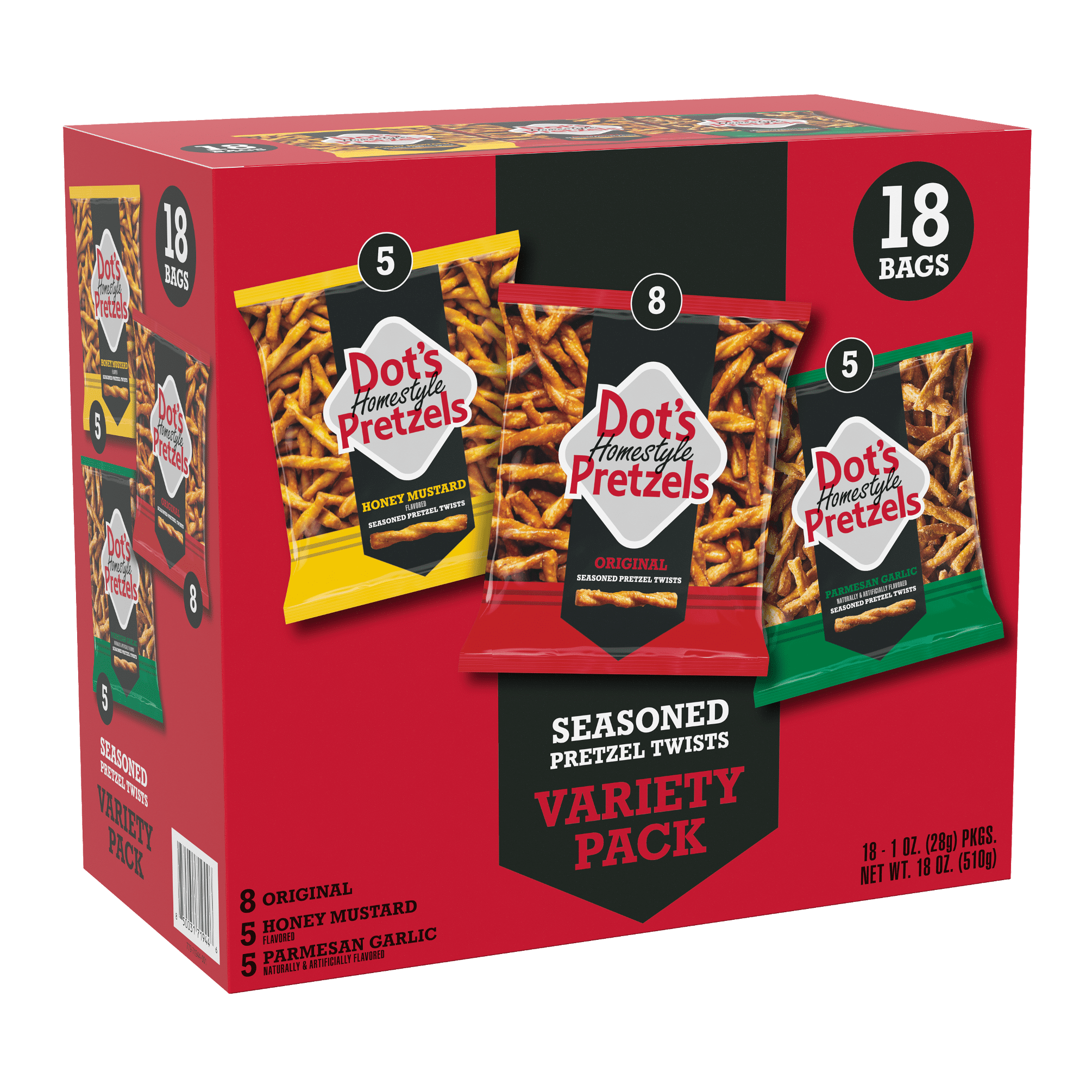 Dot's Pretzels Snack Variety Pack, 18 Count